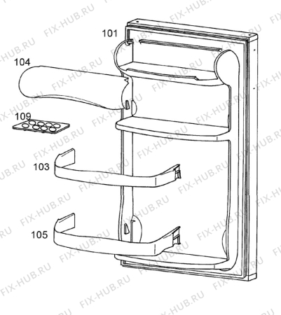 Взрыв-схема холодильника Zanussi ZT1602-1R - Схема узла Door 003